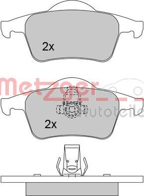 Metzger 1170011 - Kit pastiglie freno, Freno a disco autozon.pro