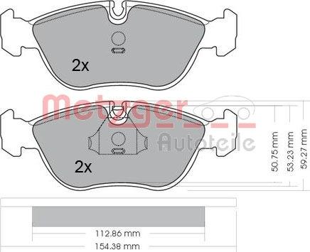 Metzger 1170012 - Kit pastiglie freno, Freno a disco autozon.pro