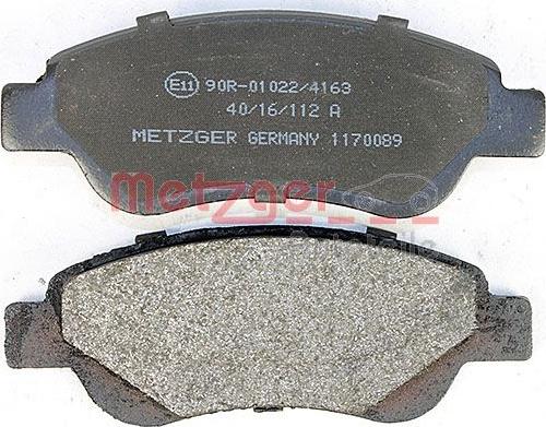 Metzger 1170089 - Kit pastiglie freno, Freno a disco autozon.pro