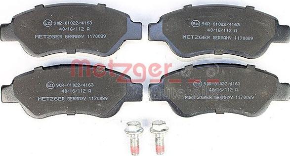 Metzger 1170089 - Kit pastiglie freno, Freno a disco autozon.pro