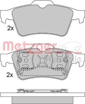 Metzger 1170080 - Kit pastiglie freno, Freno a disco autozon.pro