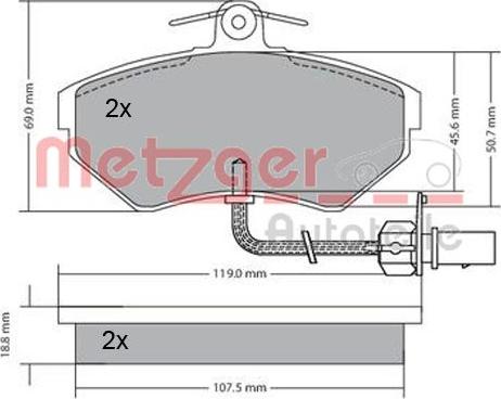 Metzger 1170082 - Kit pastiglie freno, Freno a disco autozon.pro