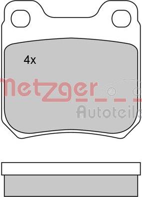 Metzger 1170034 - Kit pastiglie freno, Freno a disco autozon.pro