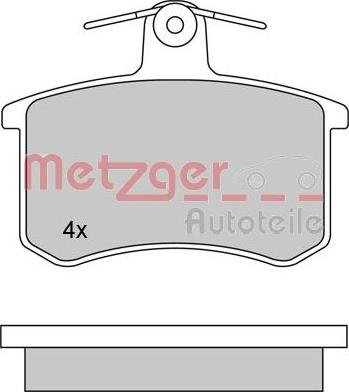 Metzger 1170030 - Kit pastiglie freno, Freno a disco autozon.pro