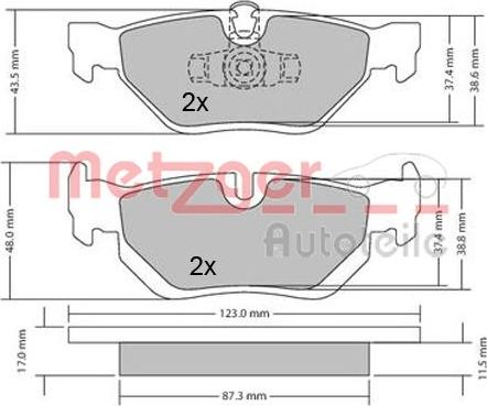 Metzger 1170031 - Kit pastiglie freno, Freno a disco autozon.pro