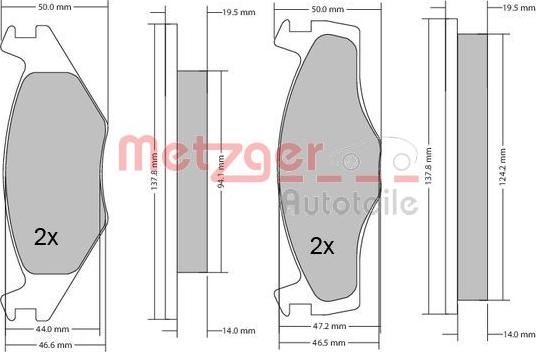 Metzger 1170033 - Kit pastiglie freno, Freno a disco autozon.pro