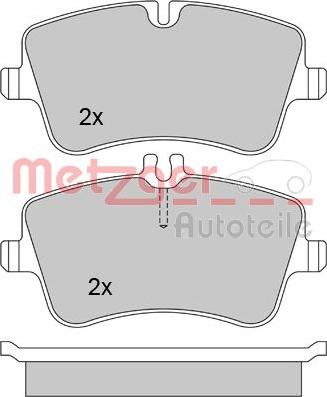 Metzger 1170024 - Kit pastiglie freno, Freno a disco autozon.pro