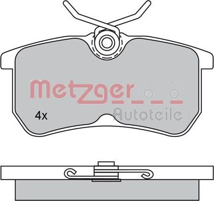 Metzger 1170025 - Kit pastiglie freno, Freno a disco autozon.pro