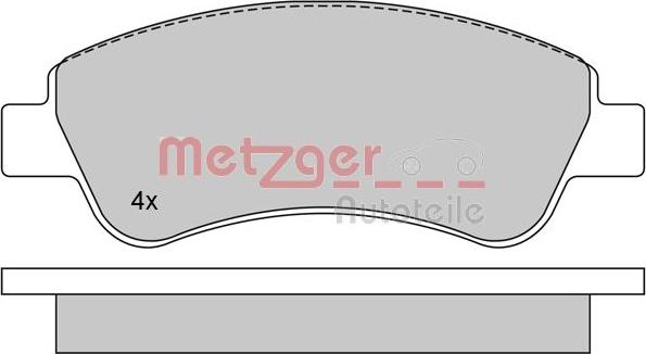 Metzger 1170026 - Kit pastiglie freno, Freno a disco autozon.pro