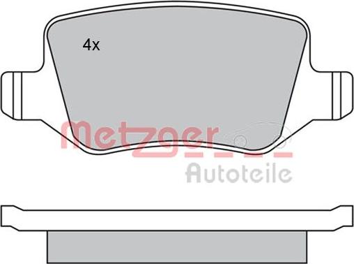 Metzger 1170028 - Kit pastiglie freno, Freno a disco autozon.pro