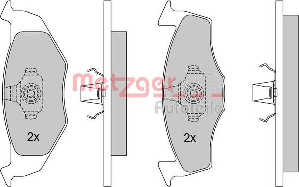 Metzger 1170023 - Kit pastiglie freno, Freno a disco autozon.pro