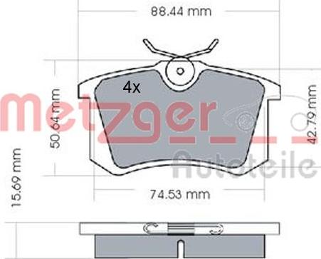 Metzger 1170022 - Kit pastiglie freno, Freno a disco autozon.pro