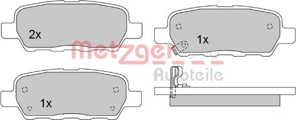 Metzger 1170079 - Kit pastiglie freno, Freno a disco autozon.pro