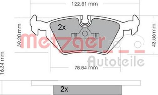 Metzger 1170075 - Kit pastiglie freno, Freno a disco autozon.pro