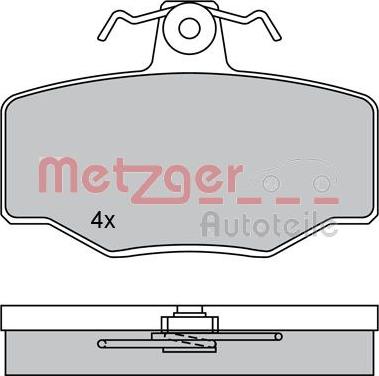 Metzger 1170076 - Kit pastiglie freno, Freno a disco autozon.pro