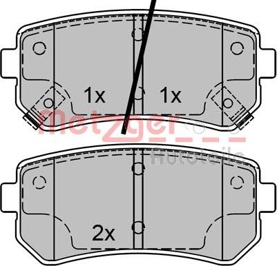 Metzger 1170070 - Kit pastiglie freno, Freno a disco autozon.pro