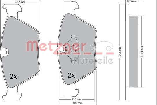 Metzger 1170078 - Kit pastiglie freno, Freno a disco autozon.pro