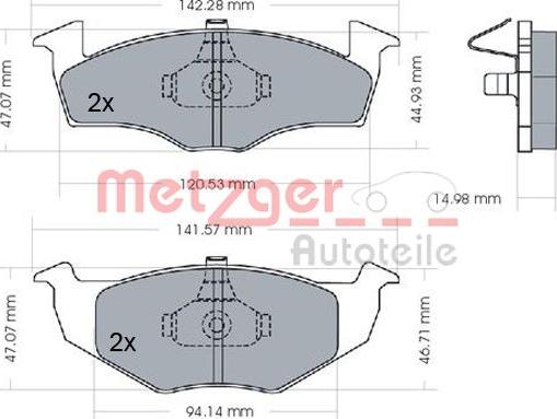 Metzger 1170072 - Kit pastiglie freno, Freno a disco autozon.pro