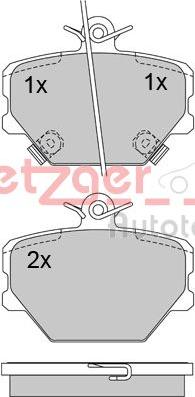 Metzger 1170077 - Kit pastiglie freno, Freno a disco autozon.pro