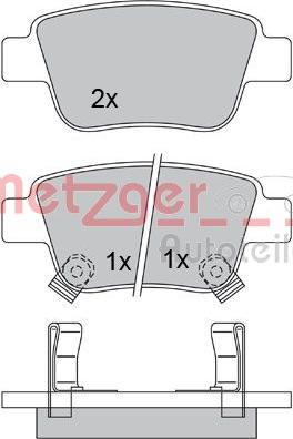 Metzger 1170193 - Kit pastiglie freno, Freno a disco autozon.pro