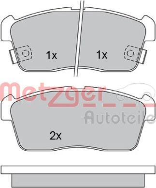 Metzger 1170197 - Kit pastiglie freno, Freno a disco autozon.pro