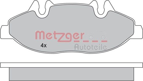 Metzger 1170145 - Kit pastiglie freno, Freno a disco autozon.pro