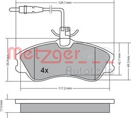 Metzger 1170150 - Kit pastiglie freno, Freno a disco autozon.pro