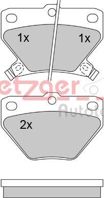 Metzger 1170160 - Kit pastiglie freno, Freno a disco autozon.pro