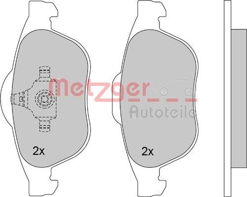 Metzger 1170161 - Kit pastiglie freno, Freno a disco autozon.pro