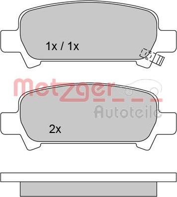 Metzger 1170167 - Kit pastiglie freno, Freno a disco autozon.pro