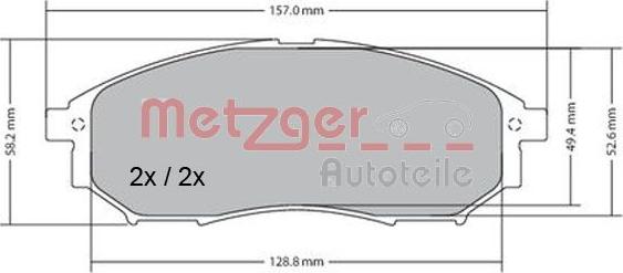 Metzger 1170101 - Kit pastiglie freno, Freno a disco autozon.pro