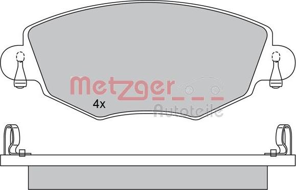 Metzger 1170107 - Kit pastiglie freno, Freno a disco autozon.pro