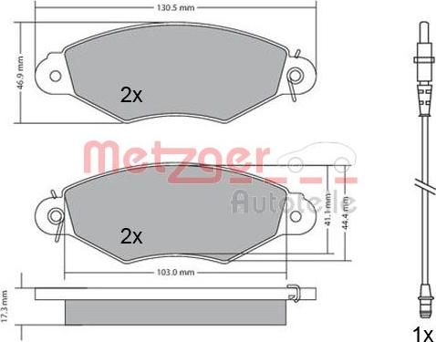 Metzger 1170115 - Kit pastiglie freno, Freno a disco autozon.pro