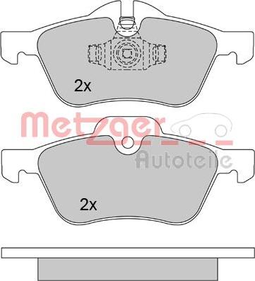 Metzger 1170189 - Kit pastiglie freno, Freno a disco autozon.pro