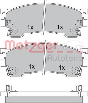 Metzger 1170183 - Kit pastiglie freno, Freno a disco autozon.pro