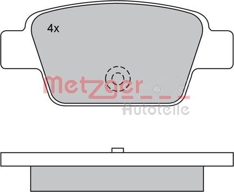 Metzger 1170131 - Kit pastiglie freno, Freno a disco autozon.pro