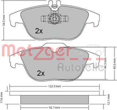 Metzger 1170132 - Kit pastiglie freno, Freno a disco autozon.pro