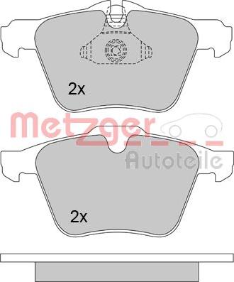 Metzger 1170126 - Kit pastiglie freno, Freno a disco autozon.pro