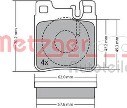 Metzger 1170123 - Kit pastiglie freno, Freno a disco autozon.pro