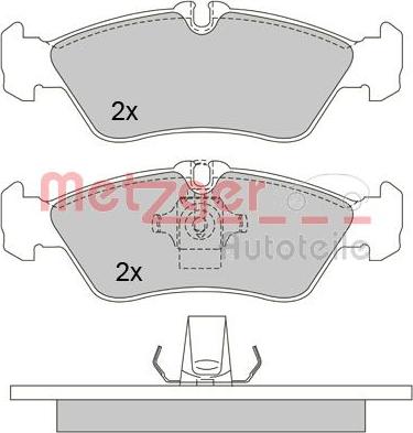 Metzger 1170179 - Kit pastiglie freno, Freno a disco autozon.pro