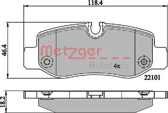 Metzger 1170894 - Kit pastiglie freno, Freno a disco autozon.pro