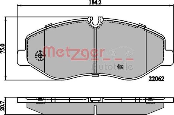 Metzger 1170895 - Kit pastiglie freno, Freno a disco autozon.pro