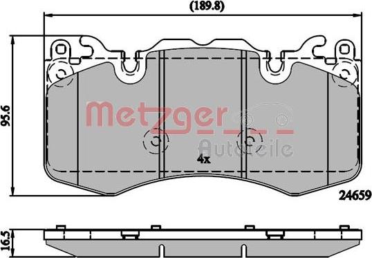 Metzger 1170890 - Kit pastiglie freno, Freno a disco autozon.pro