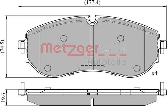 Metzger 1170898 - Kit pastiglie freno, Freno a disco autozon.pro