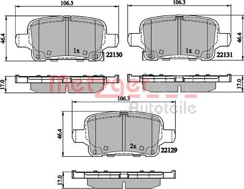 Metzger 1170892 - Kit pastiglie freno, Freno a disco autozon.pro