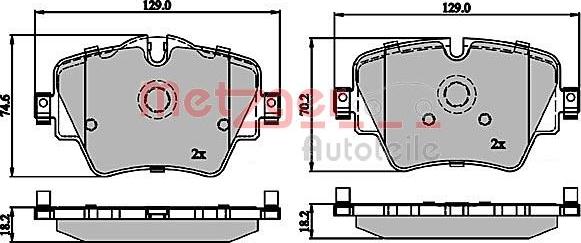 Metzger 1170845 - Kit pastiglie freno, Freno a disco autozon.pro