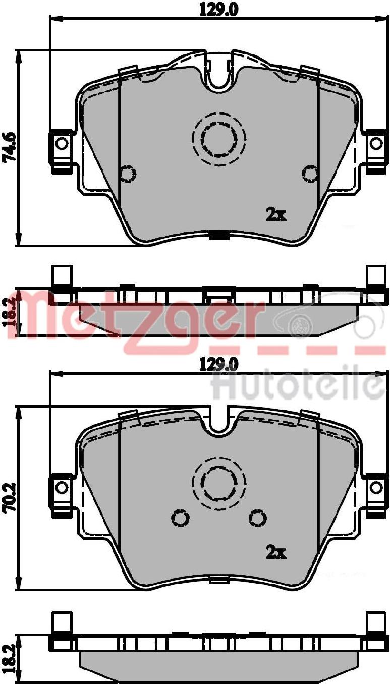 Metzger 1170845 - Kit pastiglie freno, Freno a disco autozon.pro