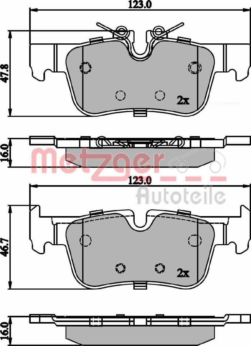 Metzger 1170846 - Kit pastiglie freno, Freno a disco autozon.pro