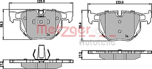 Metzger 1170843 - Kit pastiglie freno, Freno a disco autozon.pro