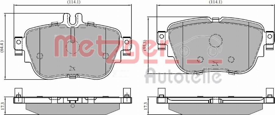 Metzger 1170847 - Kit pastiglie freno, Freno a disco autozon.pro